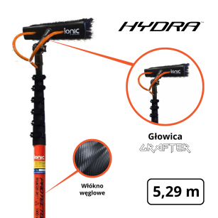 IONIC Kij teleskopowy HYDRA Carbon 21 ft - 5,29 m / 1,58 m - GRAFTER