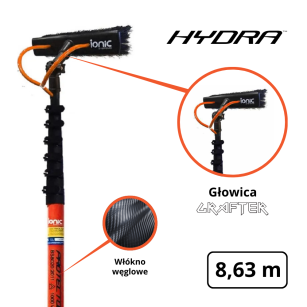 IONIC Kij teleskopowy HYDRA Carbon 32 ft - 8,63 m / 1,58 m - GRAFTER