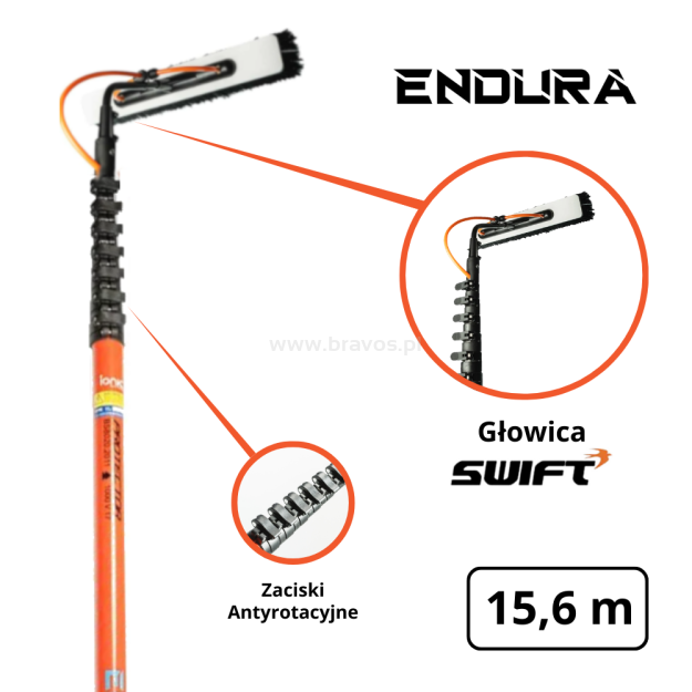 IONIC Kij teleskopowy ENDURA Carbon 55 ft - 15,60 m / 2,13 m - Swift