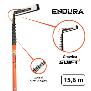 IONIC Kij teleskopowy ENDURA Carbon 55 ft - 15,60 m / 2,13 m - Swift